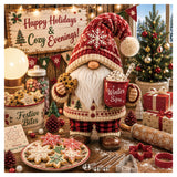 Christmas Gnome Bakery Diamond Painting Kit