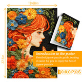 Embroidery Floral Muse Jigsaw Puzzle 1000 Pieces