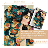Paper Swirl Lady Jigsaw Puzzle 1000 Piece