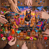 Tropical Dogs DJ Party Jigsaw Puzzle 1000 Pieces
