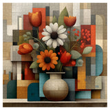 Geometric Floral Rhythm Jigsaw Puzzle 1000 Pieces