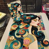 Paper Swirl Lady Jigsaw Puzzle 1000 Piece