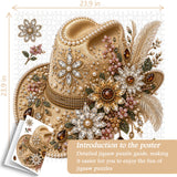 Floral Gem Cowboy Hat Jigsaw Puzzle 1000 Pieces