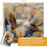 Quilled Twin Eagles Jigsaw Puzzle 1000 Pieces