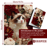 Peony Cat Dreams Jigsaw Puzzle 1000 Pieces