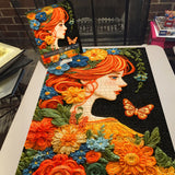 Embroidery Floral Muse Jigsaw Puzzle 1000 Pieces