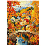 Fall Village Jigsaw Puzzle 1000 Pieces