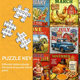 Twelve Farm Months Jigsaw Puzzle 1000 Piece