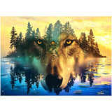 Lake Wild Wolf Diamond Painting Kit