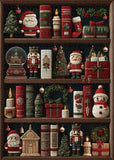 Christmas Bookshelf Jigsaw Puzzle 1000 Pieces