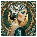 Vintage Peacock Lady Diamond Painting Kit