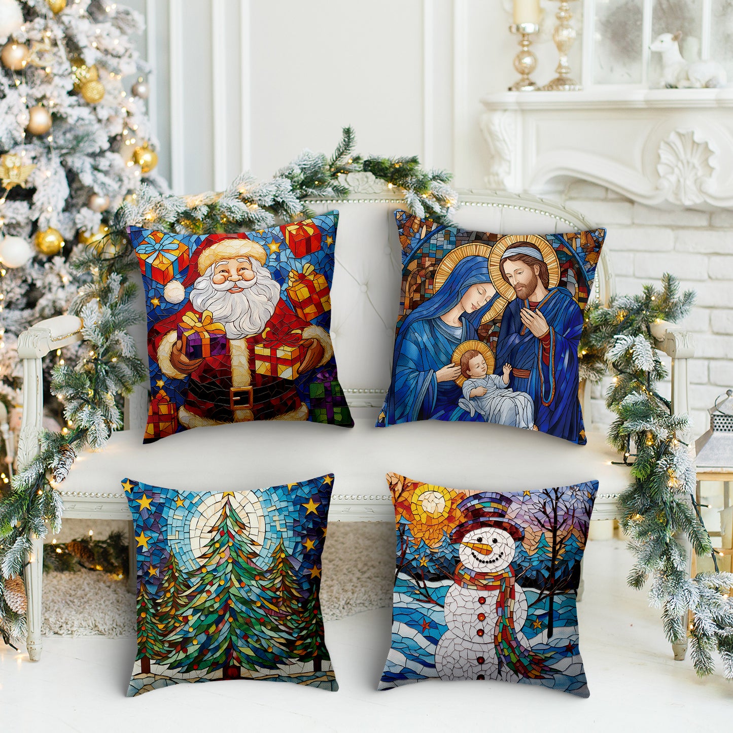 Snowman Throw Pillow Covers