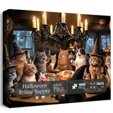 Halloween Feline Supper Jigsaw Puzzle 1000 Piece