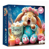 Yawning Bunny Jigsaw Puzzle 1000 Pieces
