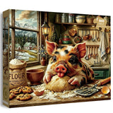 Piggy Chef Jigsaw Puzzle 1000 Pieces