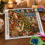 Holiday Farm Friends Diamond Painting Kit