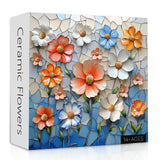 Fleurs en céramique puzzle 1000 pièces
