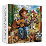 Cowboy Strums Jigsaw Puzzle 1000 Piece