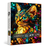 Mystic Floral Cat puzzle puzzle 1000 pezzi