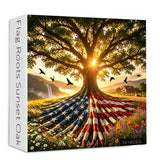 Flag Roots Sunset Oak Jigsaw Puzzle 1000 Piece
