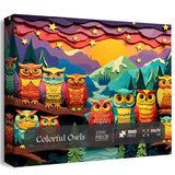 Colorful Owls Jigsaw Puzzle 1000 Pieces