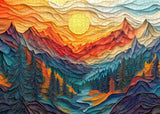 Vibrant Mountains Jigsaw Puzzle 1000 Pieces