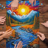 Dreamy Mountains Flüsse Jigsaw Puzzle 1000 Stücke