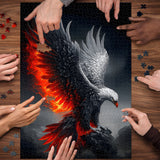 Crimson Flame Eagle Jigsaw Puzzle 1000 Pieces