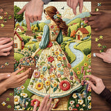 Floral Country Lady Jigsaw Puzzle 1000 Pieces