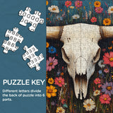 Wildflower Skull Jigsaw Puzzle 1000 Pieces