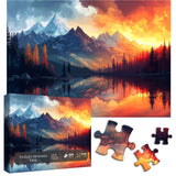 Twilight Mountain View Jigsaw Puzzles 1000 Pieces