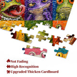 Colorful Frog Faces Jigsaw Puzzle 1000 Piece