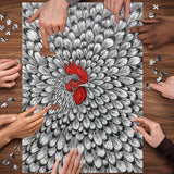 Ink Rooster Jigsaw Puzzle 1000 Pieces