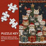 Cat Christmas Tree Jigsaw Puzzle 1000 Pieces