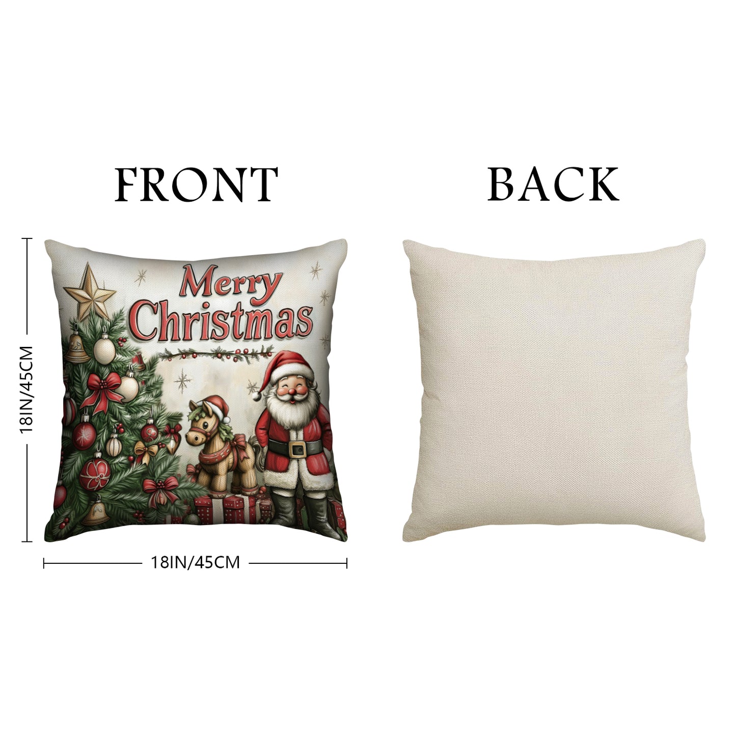 Retro Christmas Throw Pillow Covers