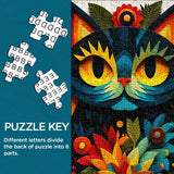 Color Bloom Cat Jigsaw Puzzle 1000 Pieces