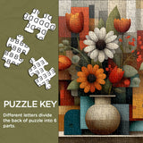 Geometric Floral Rhythm Jigsaw Puzzle 1000 Pieces