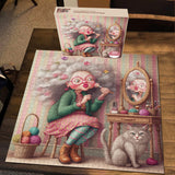 Flowery Grandma Jigsaw Puzzle 1000 Pieces