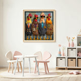Runway Roosters Diamond Painting Kit