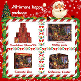 Yuletide Gleam Avvent Calendar puzzle puzzle 1000 pezzi