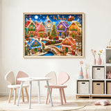 Gingerbread Town Diamond Painting Kit