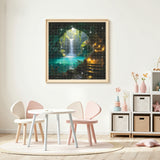 Turquoise Pool Grotto Diamond Painting Kit