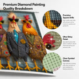 Runway Roosters Diamond Painting Kit