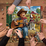 Cowboy Strums Jigsaw Puzzle 1000 Piece