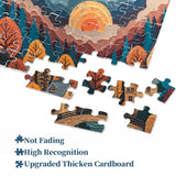 Golden Sunset Village Jigsaw Puzzle 1000 Pieces