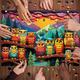 Colorful Owls Jigsaw Puzzle 1000 Pieces