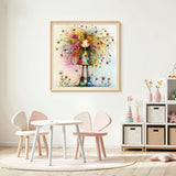 Floral Hair Doll Diamond Painting Kit