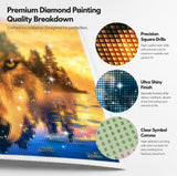 Lake Wild Wolf Diamond Painting Kit