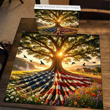 Flag Roots Sunset Oak Jigsaw Puzzle 1000 Piece
