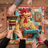 Quilted Chicken Jigsaw Puzzle 1000 Pieces